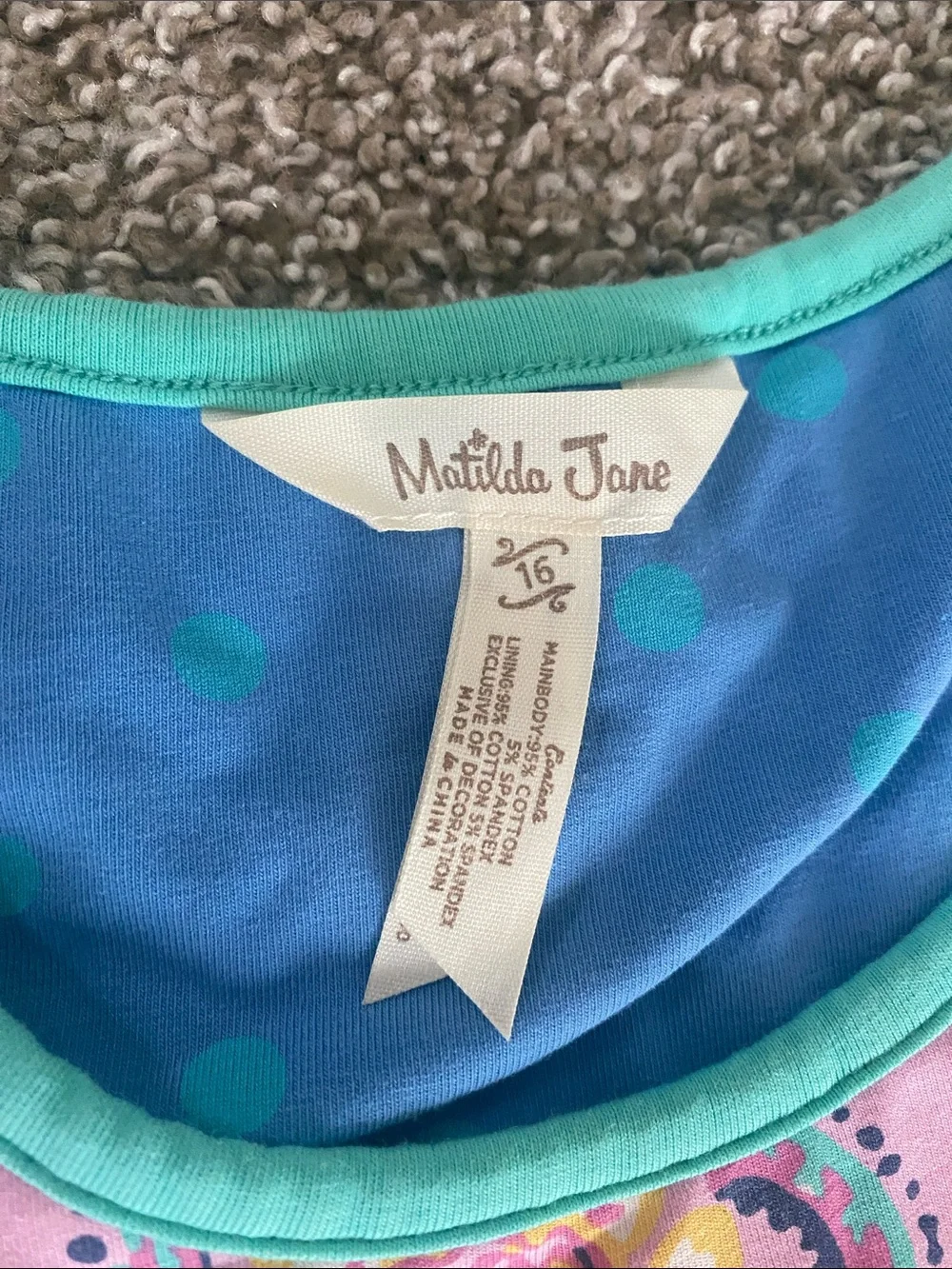 Matilda Jane Girls dream chaser pearls Paisley smocked floral size 16